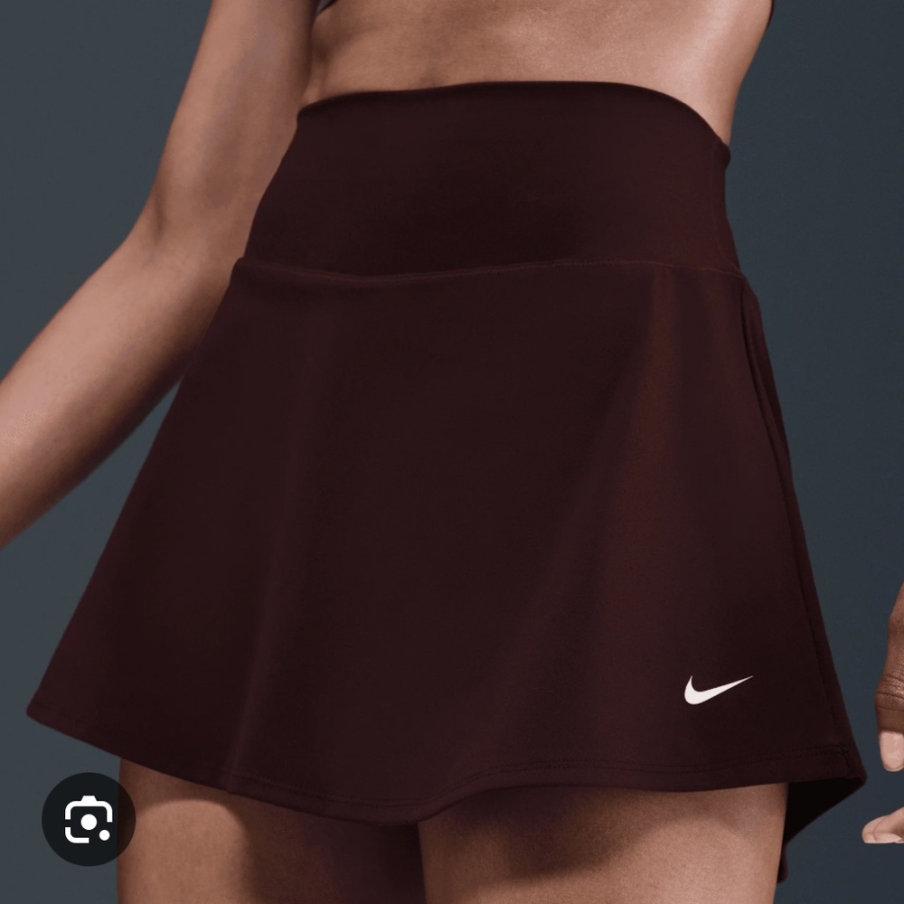 Women’s Nike One Dri-Fit Skirt - Burgundy Crush/White